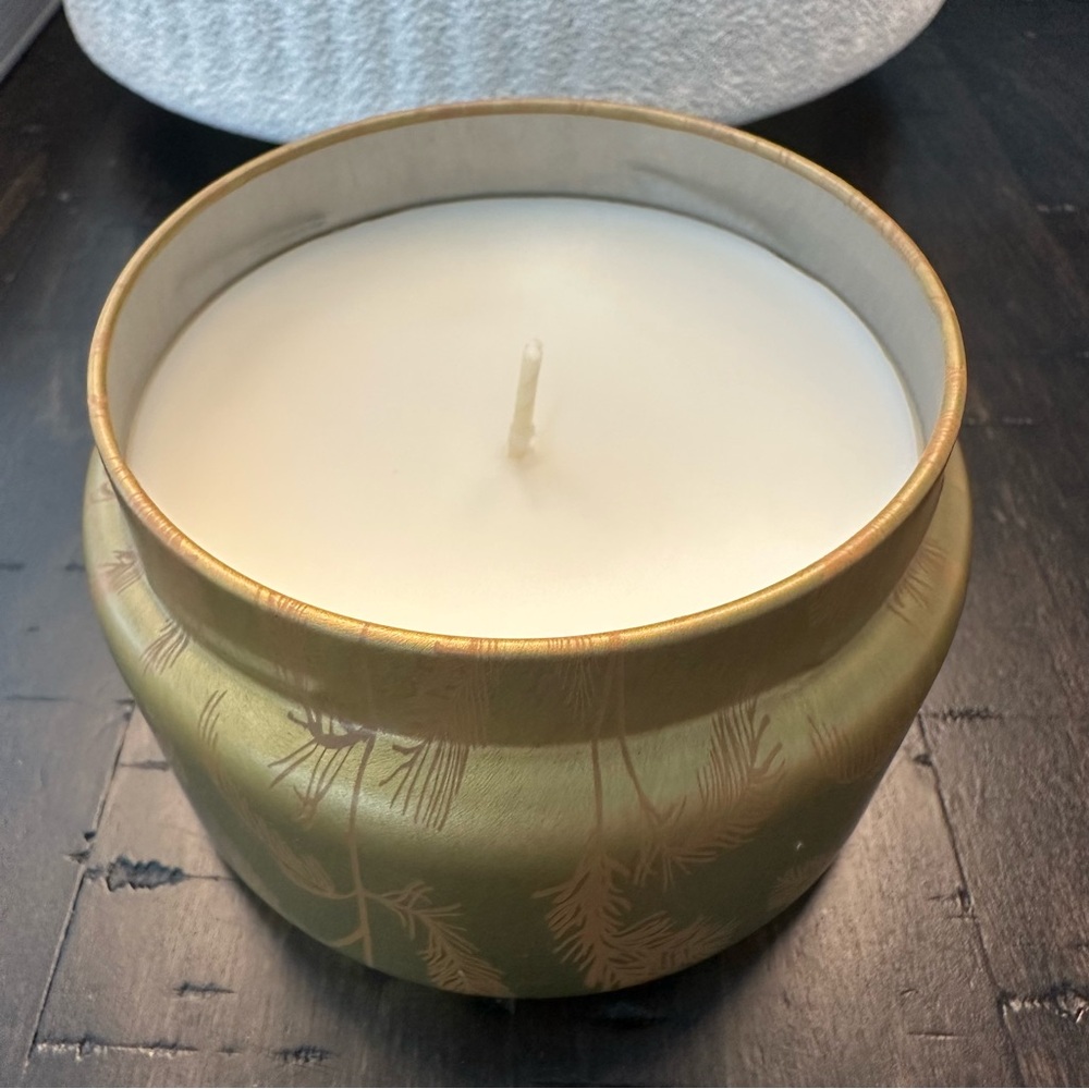 NWT Anthropologie Capri Blue Woody Fir & Firewood Tin Candle - Picture 2 of 8